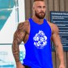 Sports vest fitness suit men's breathable tights crew neck vest