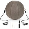 Yoga Sitting Ball with Felt Cover and Air Pump-Gray