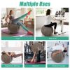 Yoga Sitting Ball with Felt Cover and Air Pump-Gray