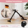 Adjustable Abdominal Trainer Ab Workout Machine Foldable Ab Cruncher-White