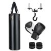 Fitness Room Bundle: Hanging Punching Bag Set + Folding Treadmill