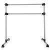4 Feet Double Ballet Barre Bar with Adjustable Height-Black
