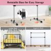 4 Feet Double Ballet Barre Bar with Adjustable Height-Black