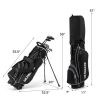 Mens LeftHanded Complete Golf Clubs and Bag Set Portable Lightweight Golf Stand Bag-Blue