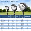 Mens LeftHanded Complete Golf Clubs and Bag Set Portable Lightweight Golf Stand Bag-Blue