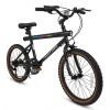 20 Inch Led-Lit Cycling Bike With 2 Speakers And Ambient Lights For Men And Women-Black