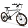 20 Inch Led-Lit Cycling Bike With 2 Speakers And Ambient Lights For Men And Women-Black