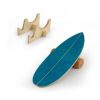 Wooden Balancing Board with Cork Roller and Storage Rack to Exercise-Black
