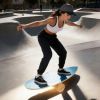 Wooden Balancing Board with Cork Roller and Storage Rack to Exercise-Black