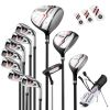 Women's Complete Golf Clubs and Bag Set with Headcovers and Putter-Red