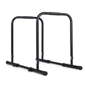 Adjustable Dip Bar Station with 660 LBS Capacity for Home Gym-Black