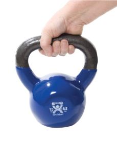 Kettlebell Vinyl Coated Weight Green  10Lb  9  Diameter