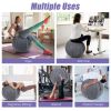 Yoga Sitting Ball with Felt Cover and Air Pump-Gray - Color: Gray