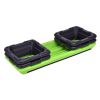 43 Inches Height Adjustable Fitness Aerobic Step with Risers-Green - Color: Green