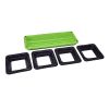 43 Inches Height Adjustable Fitness Aerobic Step with Risers-Green - Color: Green