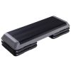 43 Inches Height Adjustable Fitness Aerobic Step with Risers-Gray - Color: Gray
