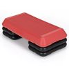 29 Inch Adjustable Workout Fitness Aerobic Stepper Exercise Platform-Red - Color: Red