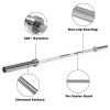 7 Feet Workout Olympic Multifunctional Weight Barbell with Copper Sleeve and Bearing Connection - Size: 7 ft
