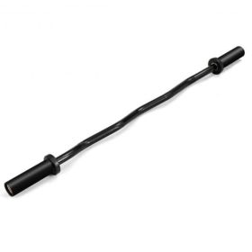 48 Inch Phosphate Steel Fitness Equipment Bar - Color: Black