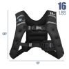 Workout Weighted Vest with Mesh Bag Adjustable Buckle-16 lbs - Color: Black - Size: 16 lbs