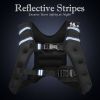 Workout Weighted Vest with Mesh Bag Adjustable Buckle-16 lbs - Color: Black - Size: 16 lbs