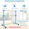 47 Inch Double Ballet Barre with Anti-Slip Footpads-Blue - Color: Blue