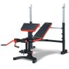 Adjustable Olympic Weight Bench for Full-body Workout and Strength Training - Color: Black & Red