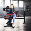 Adjustable Olympic Weight Bench for Full-body Workout and Strength Training - Color: Black & Red