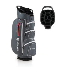9.5 Inch Lightweight Golf Cart Bag with 15 Way Top Dividers-Red - Color: Red