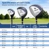 Mens LeftHanded Complete Golf Clubs and Bag Set Portable Lightweight Golf Stand Bag-Blue - Color: Blue