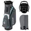 Golf Cart Bag Lightweight Portable Golf Club Organizer Bag-Gray - Color: Gray