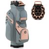Molded Lock Top Golf Cart Bag with 14-Way Full Length Dividers and 11 Pockets-Orange - Color: Orange