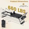 Foldable Pilates Reformer Machine for Home Gym Large Pilates Equipment-Black - Color: Black