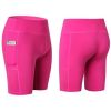 Size: Medium,Color: Pink - All Seasons Yoga Shorts Stretchable With Phone Pocket