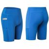 Size: Large,Color: Blue - All Seasons Yoga Shorts Stretchable With Phone Pocket
