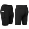 Size: X-Large,Color: Black - All Seasons Yoga Shorts Stretchable With Phone Pocket