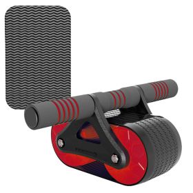 Abdominal Roller With Cushion Weight Loss Abdominal Trainer With 2 Wheels Home Workout Equipment Red