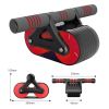 Abdominal Roller With Cushion Weight Loss Abdominal Trainer With 2 Wheels Home Workout Equipment Red