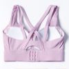 Sports Bra For Women Padded Support Criss Cross Strappy High Impact Quick-drying Bras For Yoga Exercise Athletic caramel colour S (42.5-47.5kg)