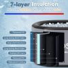 Xl 129 Gal Oval Ice Bath Tub With Cover And Hand Pump For Athletes-Gray - Color: Gray