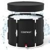 66 Gal Foldable Ice Bath Tub with Lid for Adult