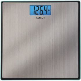 Taylor Precision Products 74074102 Easy-To-Read 400-Lb Capacity Stainless Steel Bathroom Scale