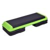 43 Inches Height Adjustable Fitness Aerobic Step With Risers-Green