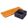 43 Inches Height Adjustable Fitness Aerobic Step With Risers-Orange - Color: Orange
