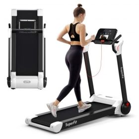 2.25 HP Electric Motorized Folding Running Treadmill Machine with LED Display-Navy