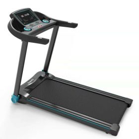 2.25HP Electric Running Machine Treadmill with Speaker and APP Control-Blue - Color: Blue