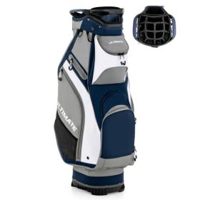 10.5 Inch Golf Stand Bag with 14 Way Dividers and 7 Zippered Pockets-Orange
