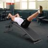 Adjustable Decline Sit Up Bench for Exercise - Color: Black