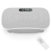 Vibration Plate Exercise Machine for Lymphatic Drainage and Weight Loss with 10 Speed Intensities-Gray - Color: Gray