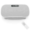 Vibration Plate Exercise Machine for Lymphatic Drainage and Weight Loss with 10 Speed Intensities-Gray - Color: Gray